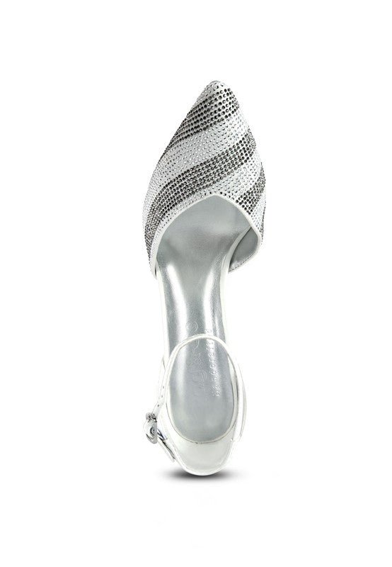 NOBLES High Heeled Patent Diamante Sandals - Loving It Shop
