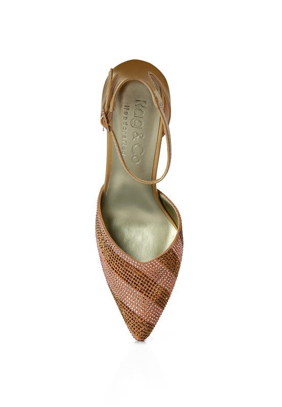 NOBLES High Heeled Patent Diamante Sandals - Loving It Shop