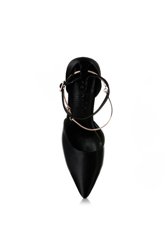 HOBNOB Satin High Heeled Anklet Sandals - Loving It Shop