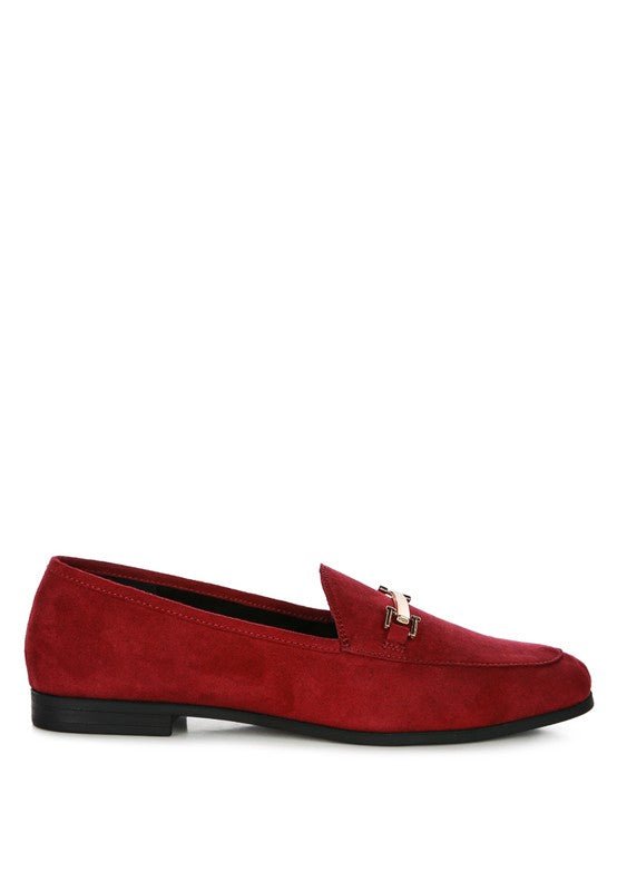Zaara Solid Faux Suede Loafers - Loving It Shop