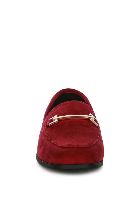 Zaara Solid Faux Suede Loafers - Loving It Shop