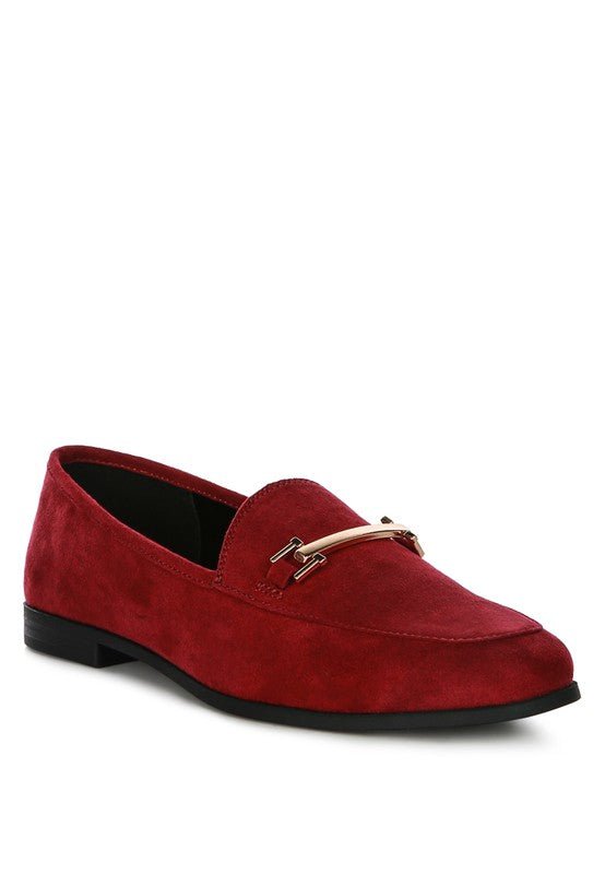 Zaara Solid Faux Suede Loafers - Loving It Shop