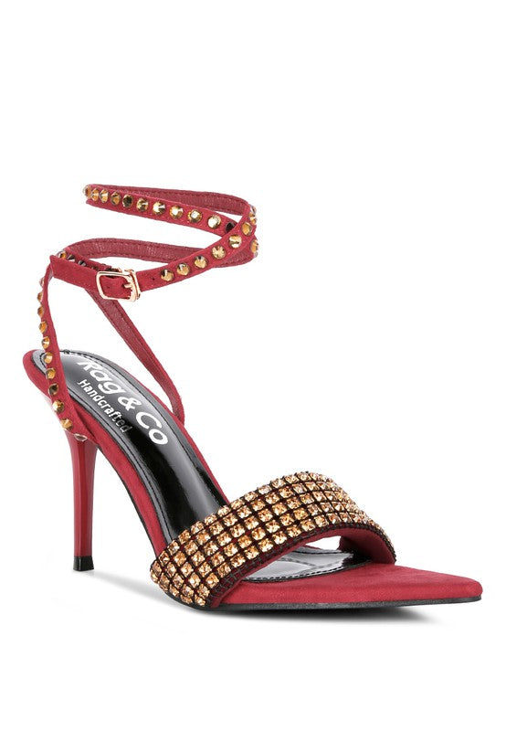 ZURIN High Heeled Diamante Sandals