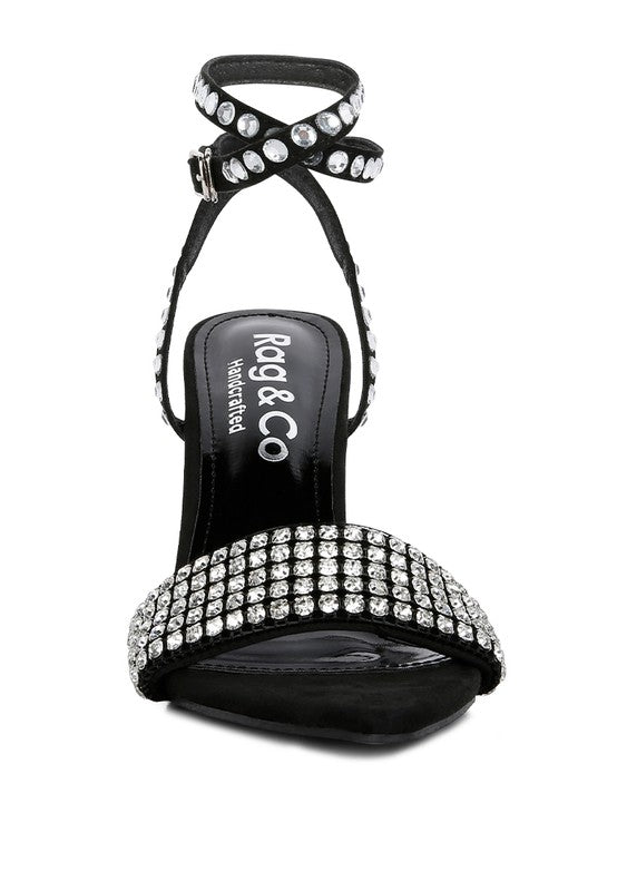 ZURIN High Heeled Diamante Sandals