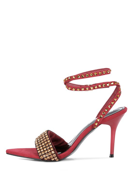 ZURIN High Heeled Diamante Sandals
