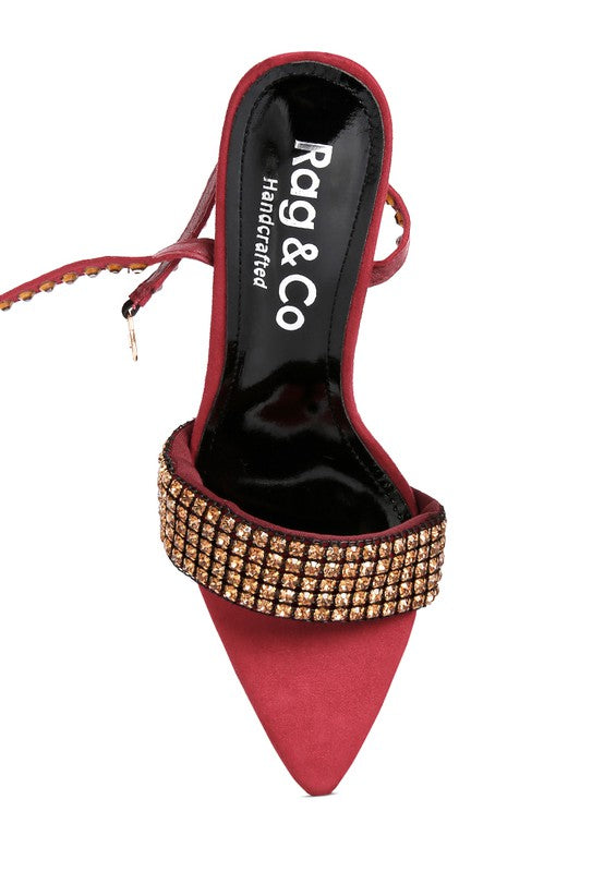 ZURIN High Heeled Diamante Sandals