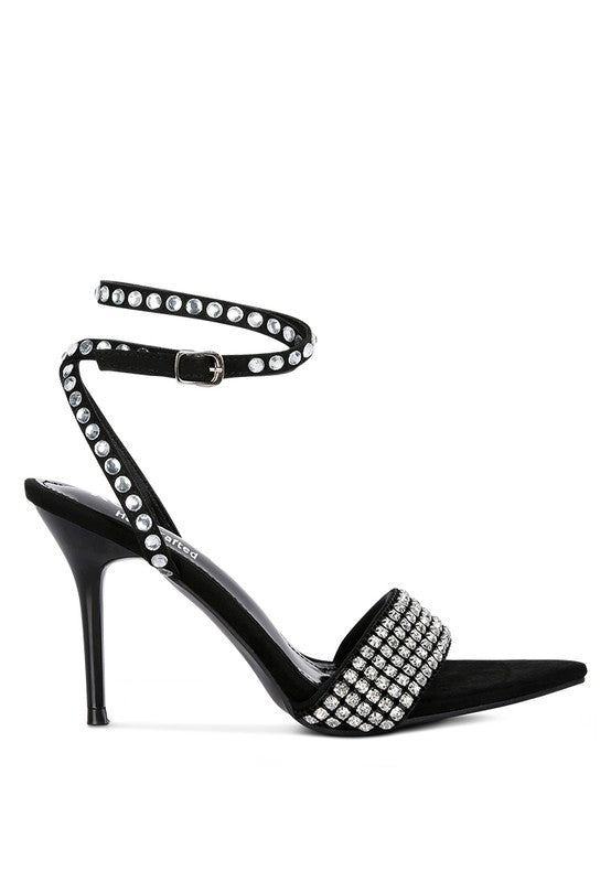 ZURIN High Heeled Diamante Sandals