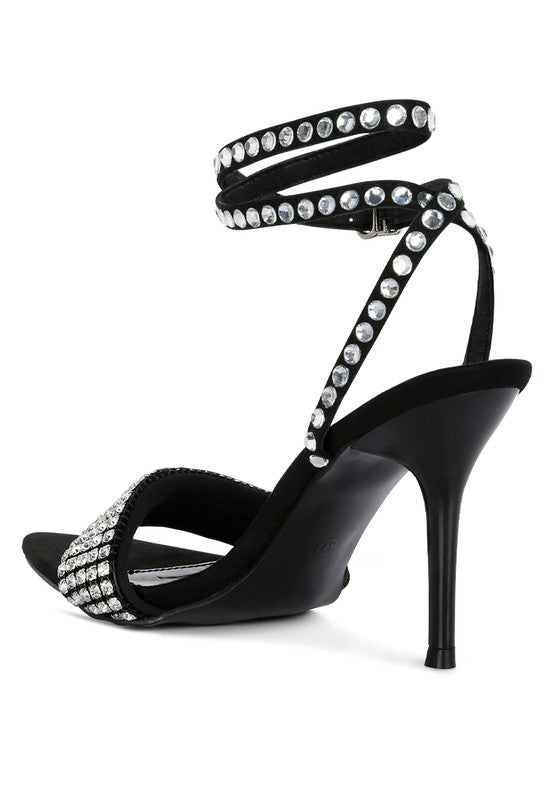 ZURIN High Heeled Diamante Sandals