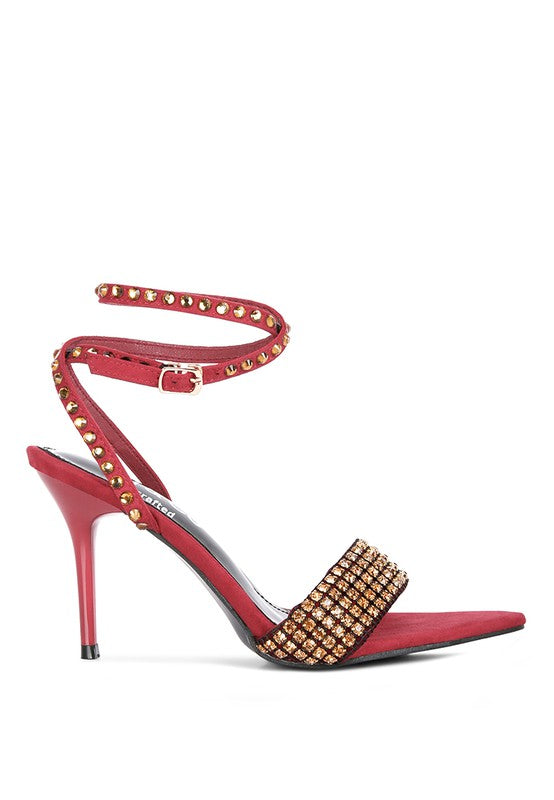 ZURIN High Heeled Diamante Sandals