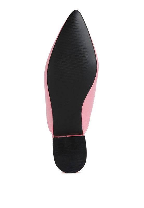 PERRINE Diamante Jewel Satin Mules in Black