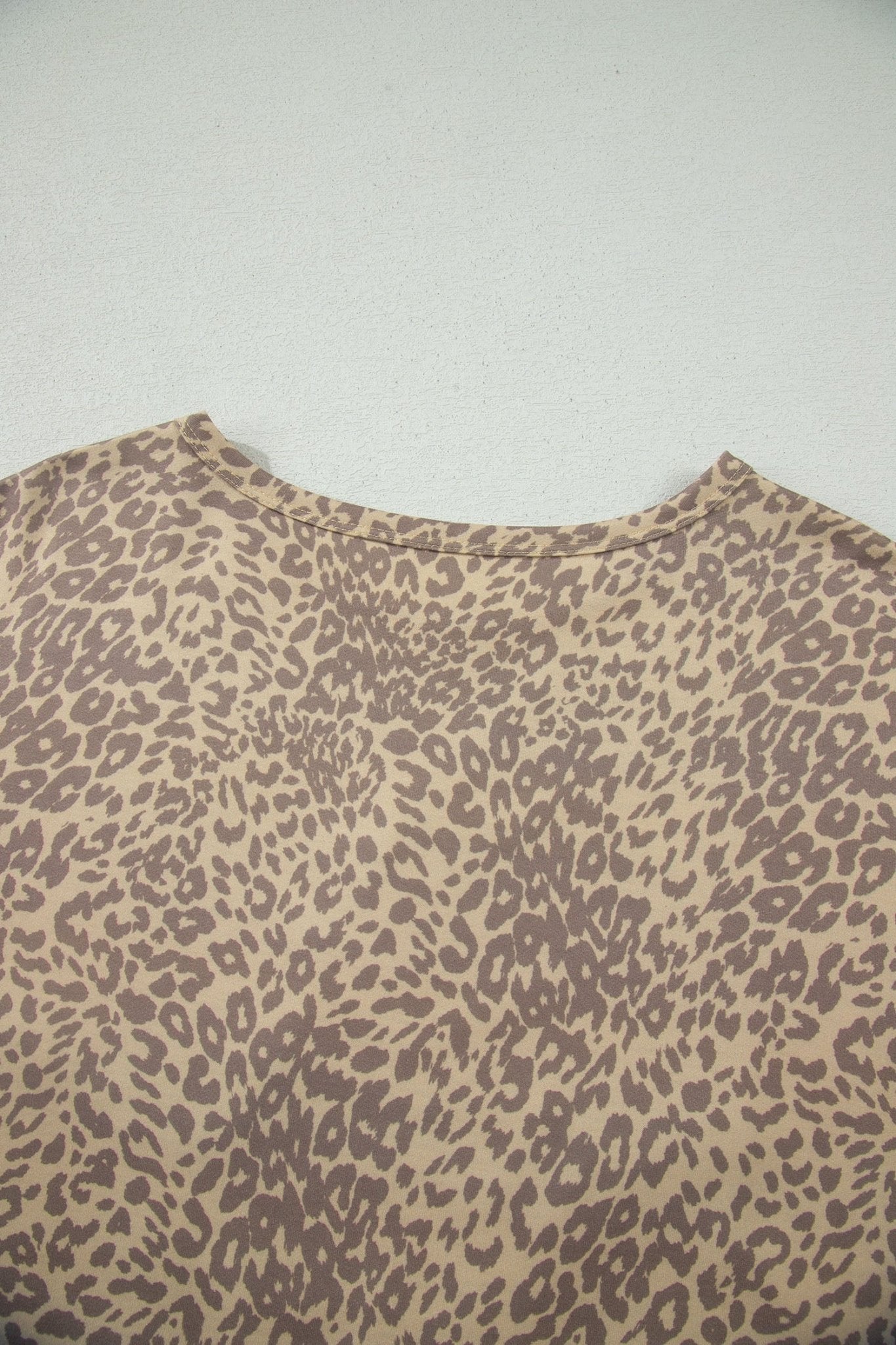 Khaki Leopard Retro Studded Star Patch Loose Tee - Loving It Shop