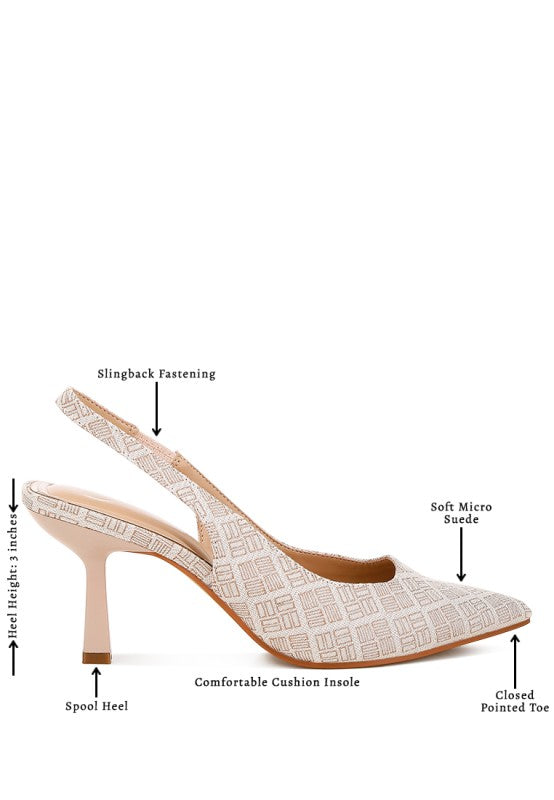 Faina Pointed Toe Kitten Heel Pumps