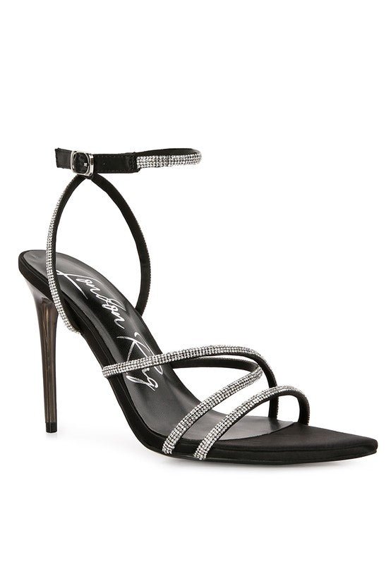 Dare Me Rhinestone Embellished Stiletto Sandals - Loving It Shop