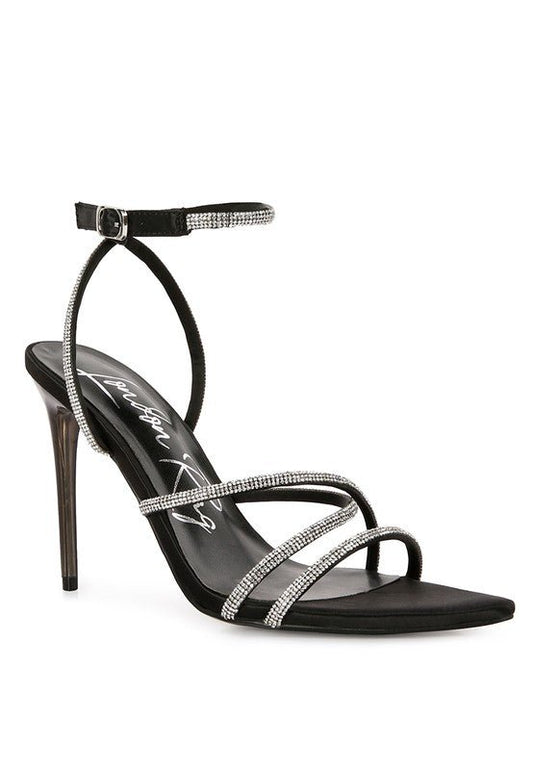 Dare Me Rhinestone Embellished Stiletto Sandals - Loving It Shop