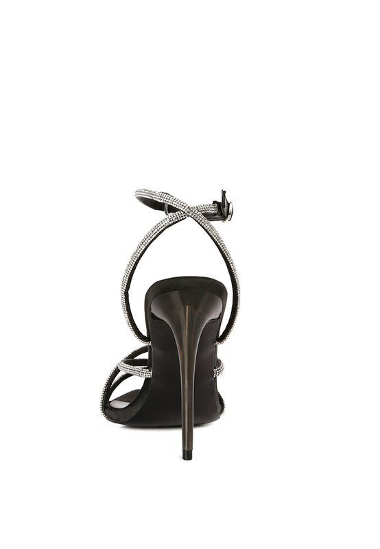Dare Me Rhinestone Embellished Stiletto Sandals - Loving It Shop