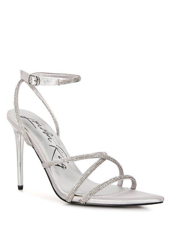Dare Me Rhinestone Embellished Stiletto Sandals - Loving It Shop