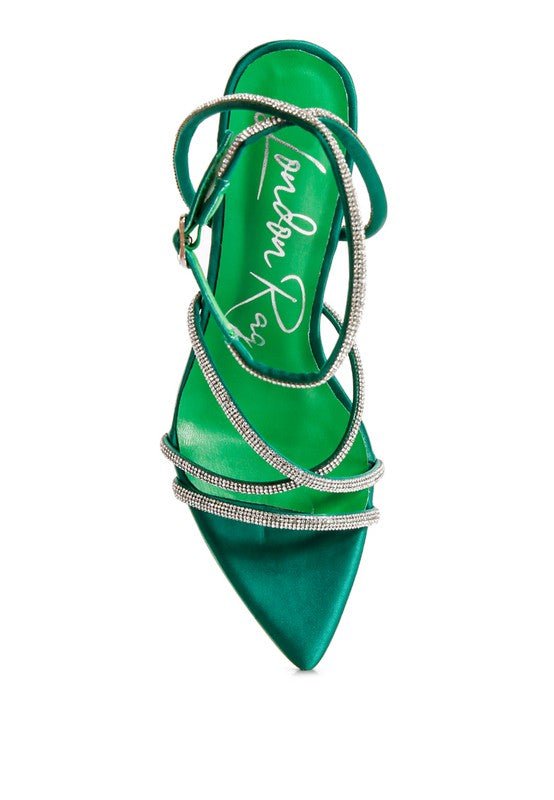 Dare Me Rhinestone Embellished Stiletto Sandals - Loving It Shop