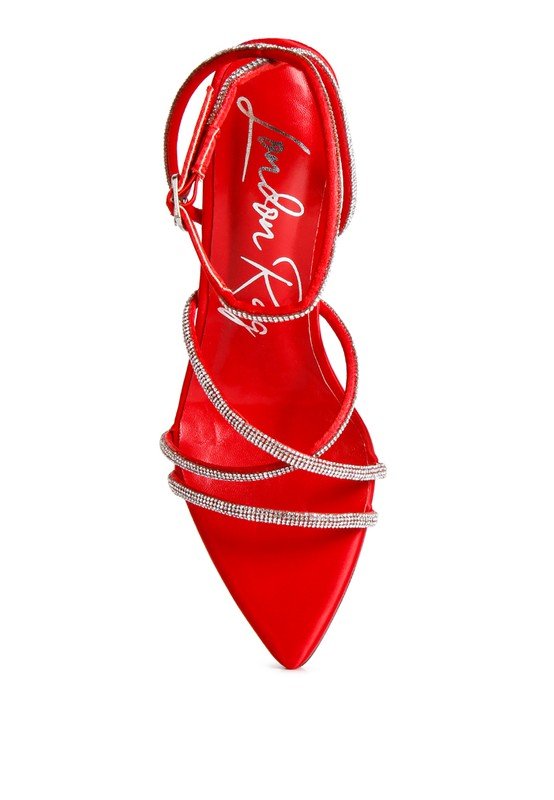 Dare Me Rhinestone Embellished Stiletto Sandals - Loving It Shop