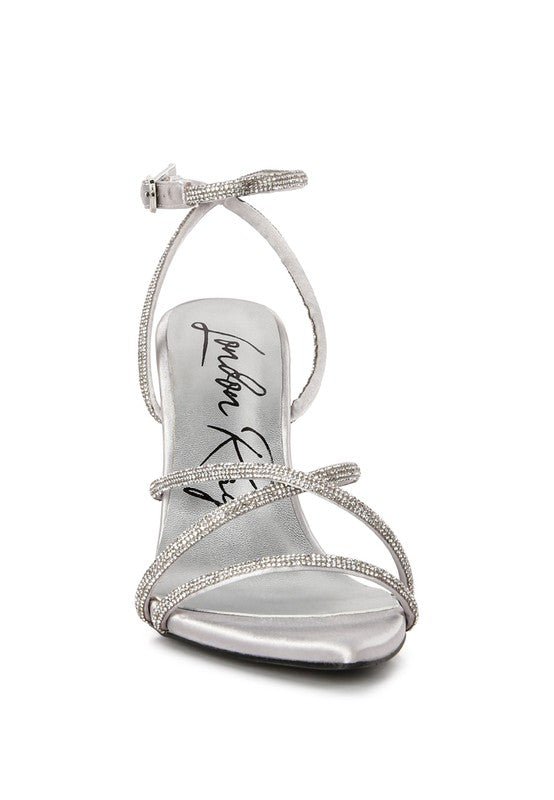 Dare Me Rhinestone Embellished Stiletto Sandals - Loving It Shop