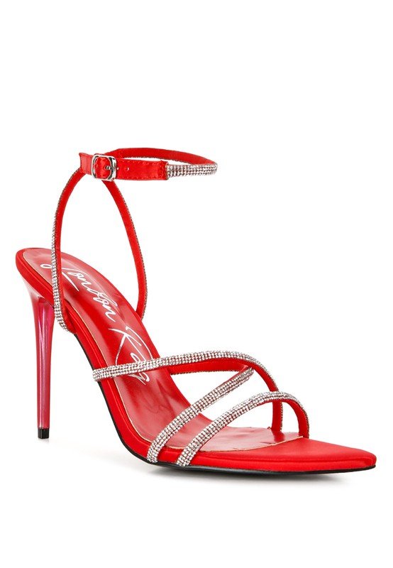 Dare Me Rhinestone Embellished Stiletto Sandals - Loving It Shop
