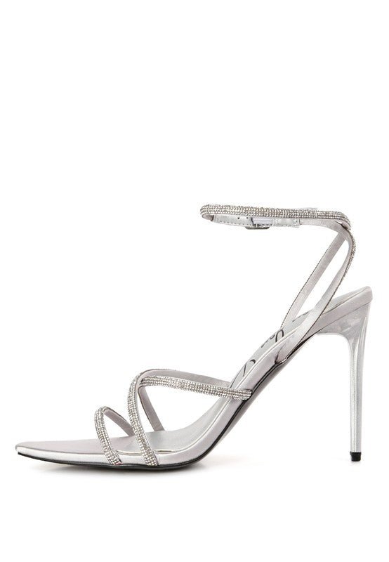 Dare Me Rhinestone Embellished Stiletto Sandals - Loving It Shop