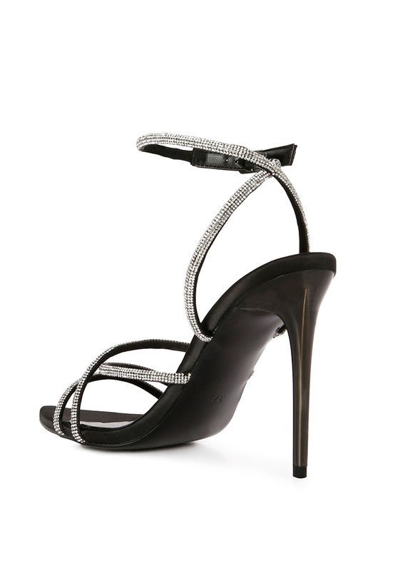 Dare Me Rhinestone Embellished Stiletto Sandals - Loving It Shop