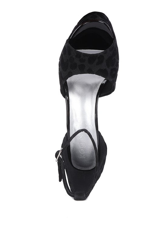 BRIGITTE Leopard Print Peep toe Stiletto Sandal - Loving It Shop