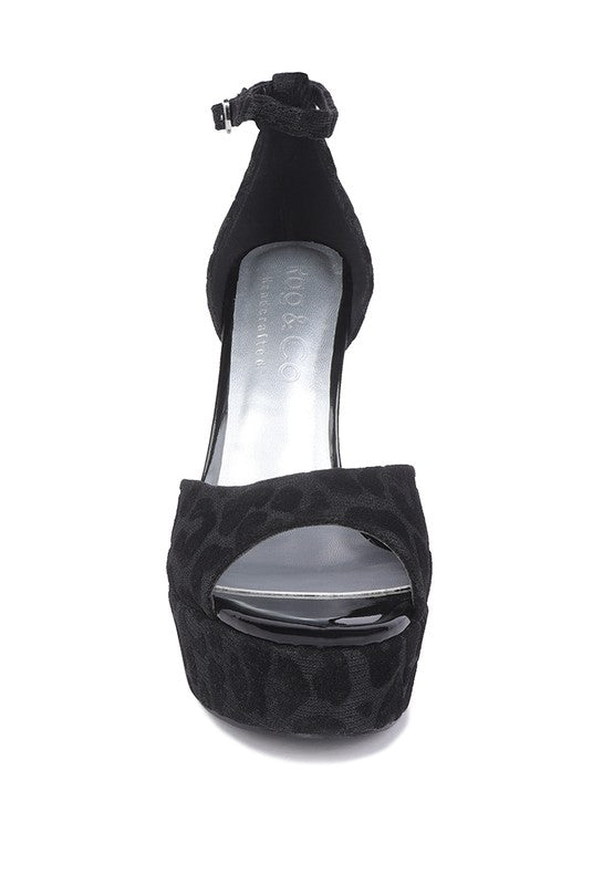 BRIGITTE Leopard Print Peep toe Stiletto Sandal - Loving It Shop