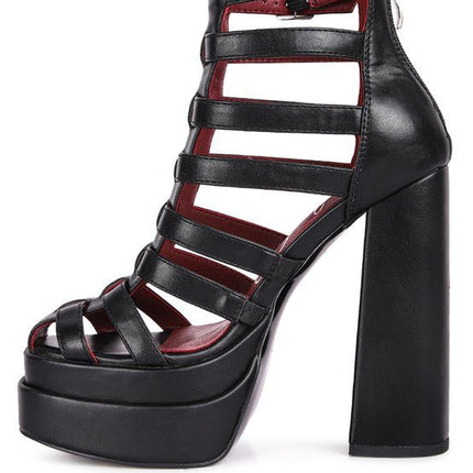 Rielle High Platfrom Cage Bootie Sandal - Loving It Shop