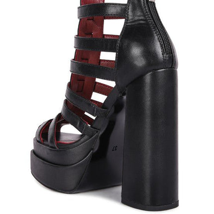 Rielle High Platfrom Cage Bootie Sandal - Loving It Shop