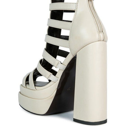 Rielle High Platfrom Cage Bootie Sandal - Loving It Shop