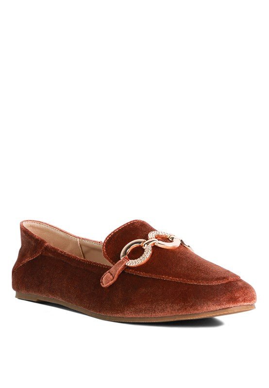 Croc Textured Metal Show Detail Loafers - Loving It Shop