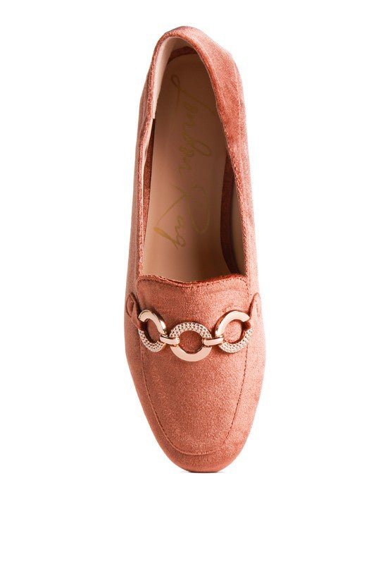 Croc Textured Metal Show Detail Loafers - Loving It Shop