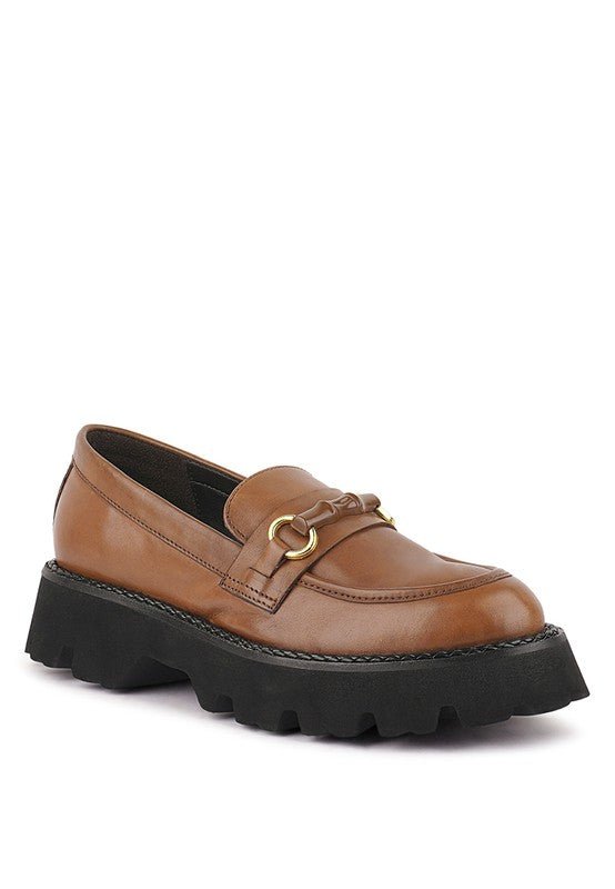 CHEVIOT Chunky Leather Loafers - Loving It Shop
