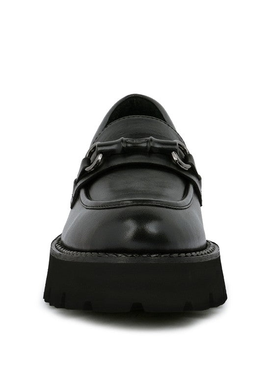 CHEVIOT Chunky Leather Loafers - Loving It Shop