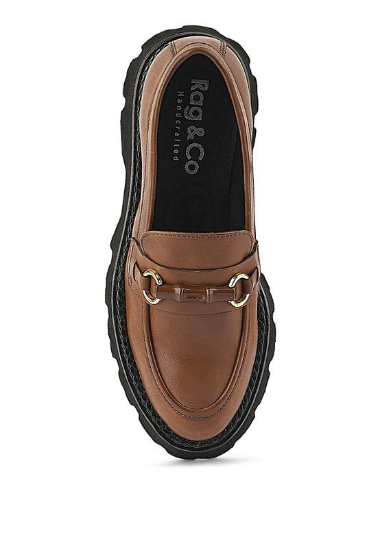 CHEVIOT Chunky Leather Loafers - Loving It Shop