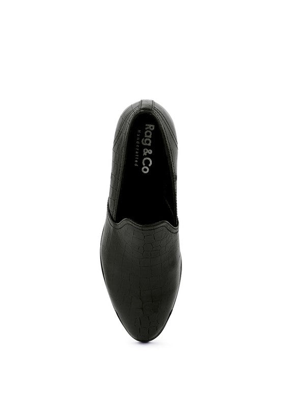 LILLIAM Metal Highlight Casual Leather Loafers - Loving It Shop