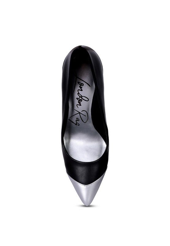Cidra Silver Dip Stiletto Heels - Loving It Shop