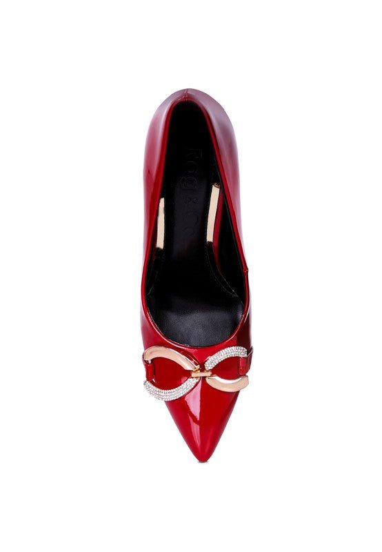 COCKTAIL Buckle Embellished Stiletto Pump Shoes - Loving It Shop