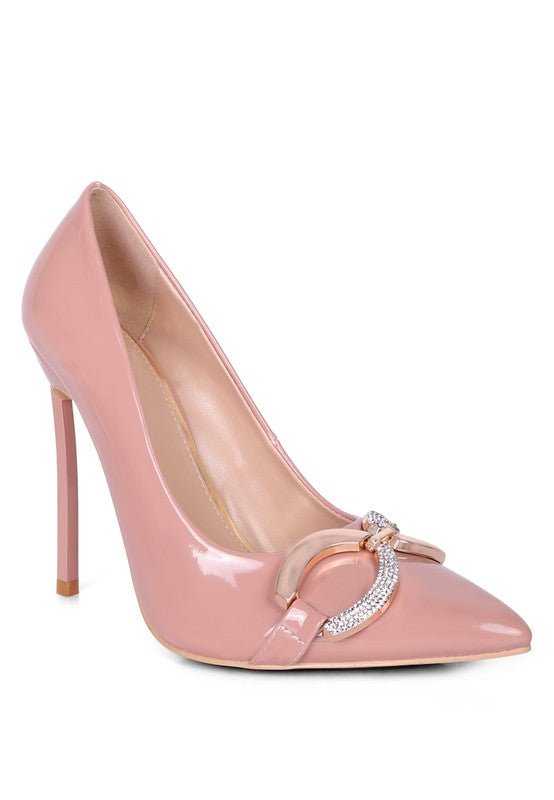 COCKTAIL Buckle Embellished Stiletto Pump Shoes - Loving It Shop