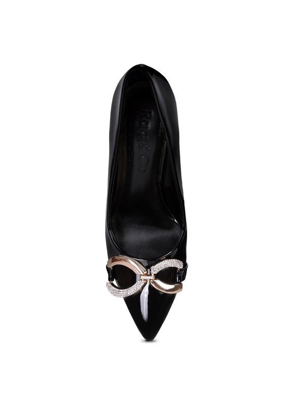 COCKTAIL Buckle Embellished Stiletto Pump Shoes - Loving It Shop