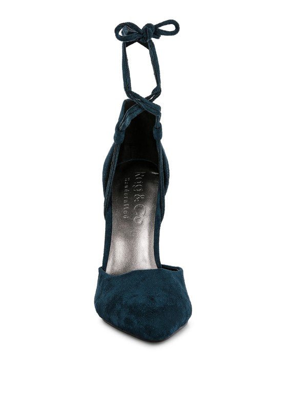 RULE BREAKER Black Lace Up Stiletto Sandals - Loving It Shop