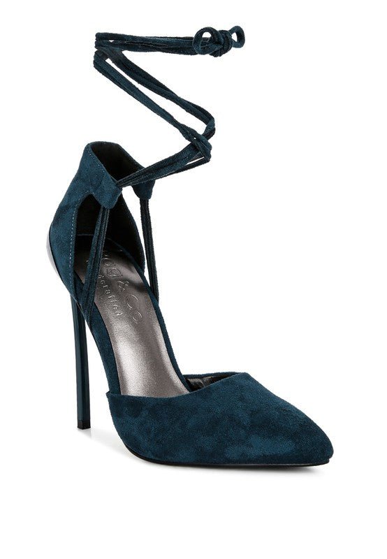 RULE BREAKER Black Lace Up Stiletto Sandals - Loving It Shop