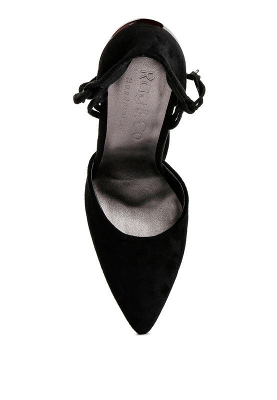 RULE BREAKER Black Lace Up Stiletto Sandals - Loving It Shop