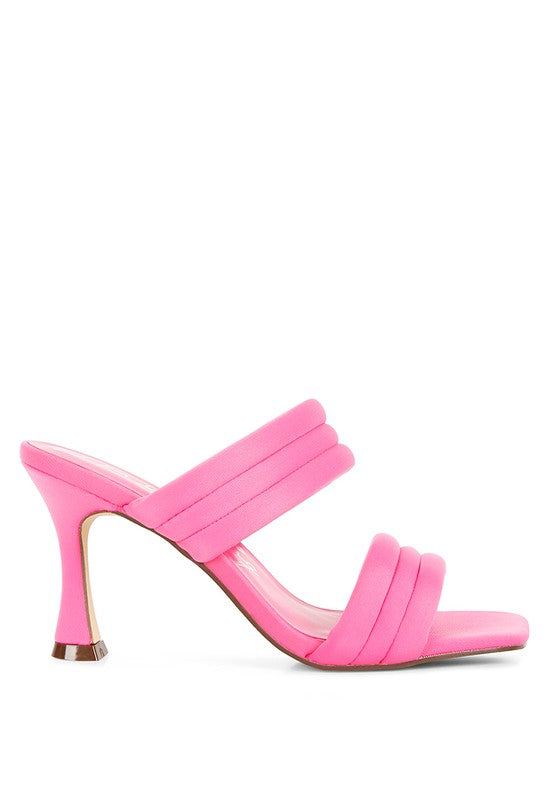 New Crush Quilted Spool Heel Sandals
