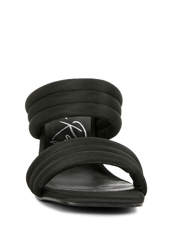 New Crush Quilted Spool Heel Sandals
