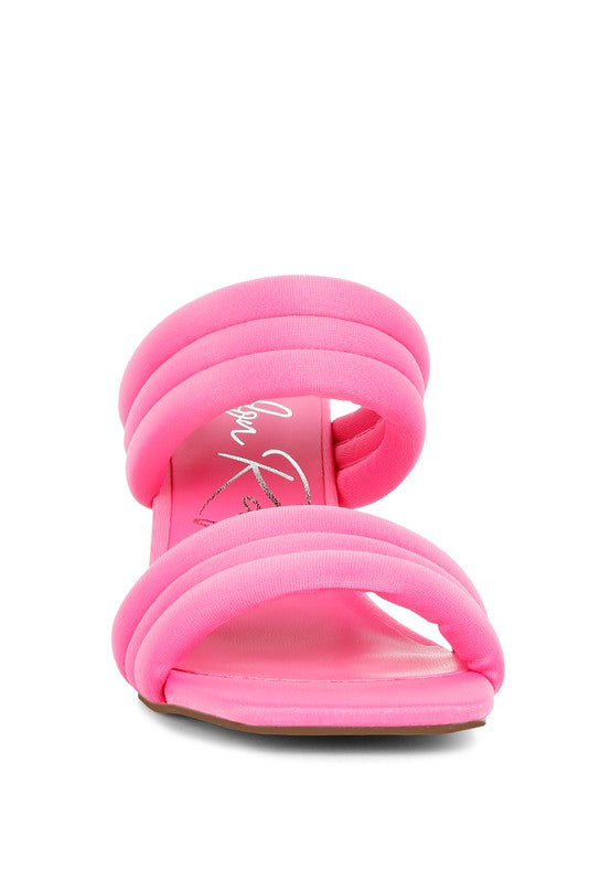 New Crush Quilted Spool Heel Sandals