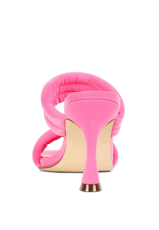 New Crush Quilted Spool Heel Sandals