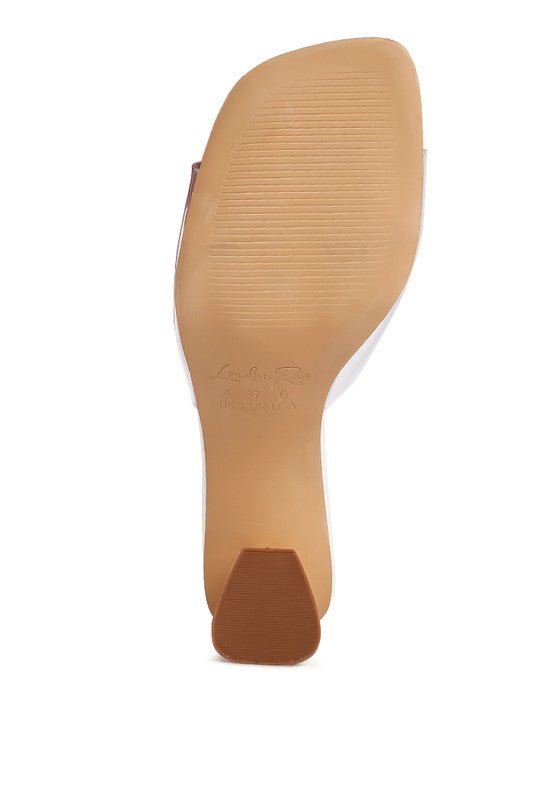 Eugnie Clear Straps Block Heel Sandals - Loving It Shop