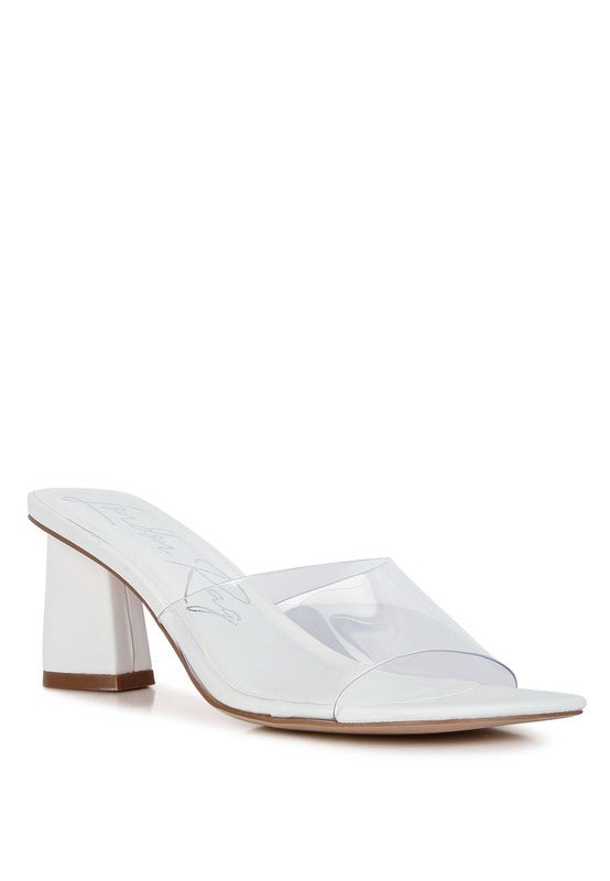 Eugnie Clear Straps Block Heel Sandals - Loving It Shop